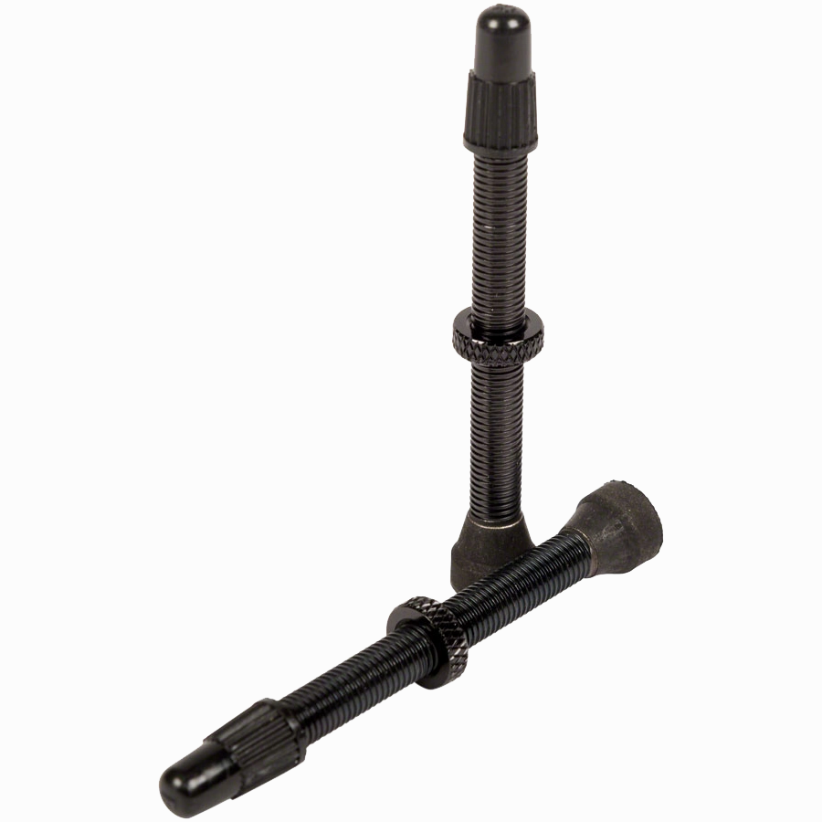 55mm Tubeless Valve Stem, Pair - Black