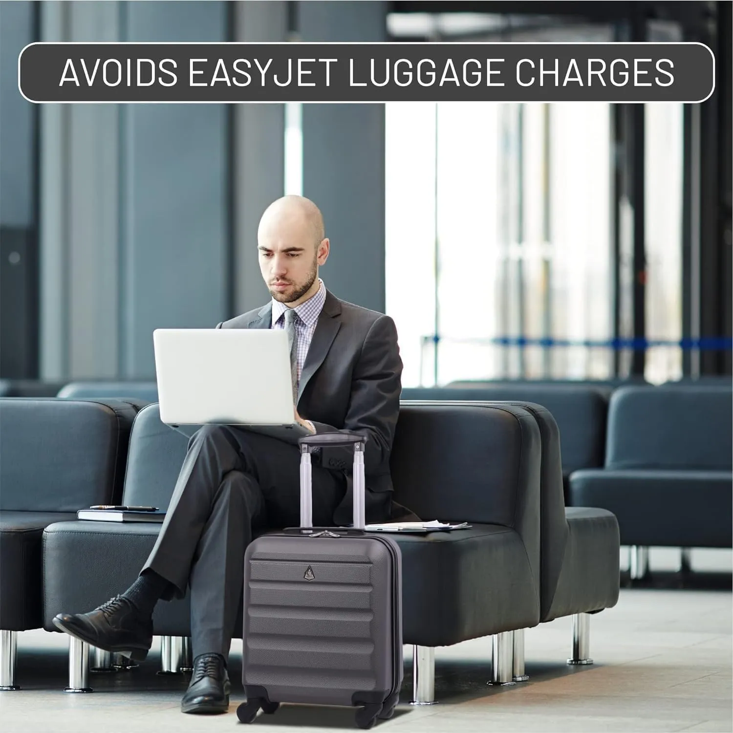 Aerolite 45x36x20cm Easyjet Maximum Cabin Size Carry On Suitcase With 8 Ultra Smooth Wheels, TSA Lock, Eco-Friendly Interior, SBS Zippers, 5 Years Warranty