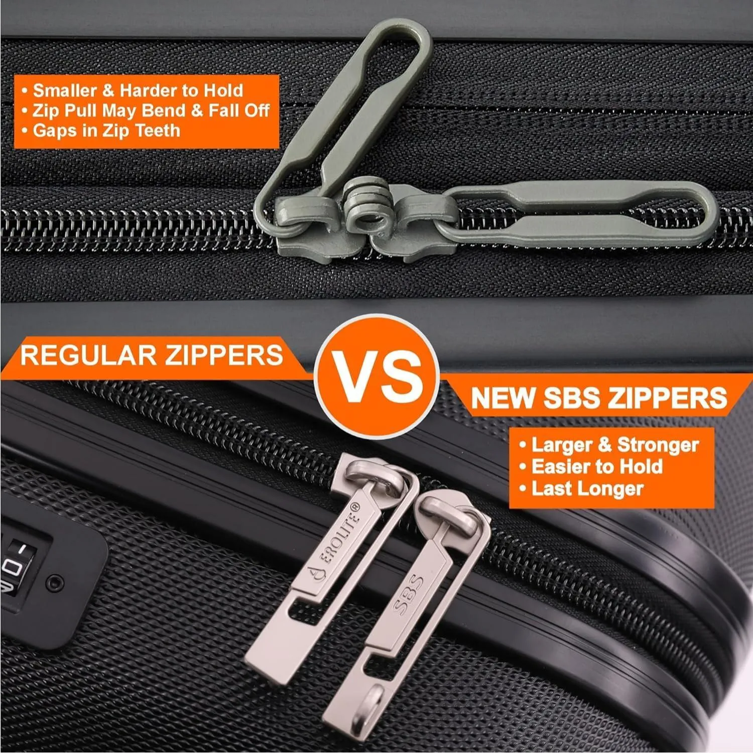 Aerolite 45x36x20cm Easyjet Maximum Cabin Size Carry On Suitcase With 8 Ultra Smooth Wheels, TSA Lock, Eco-Friendly Interior, SBS Zippers, 5 Years Warranty