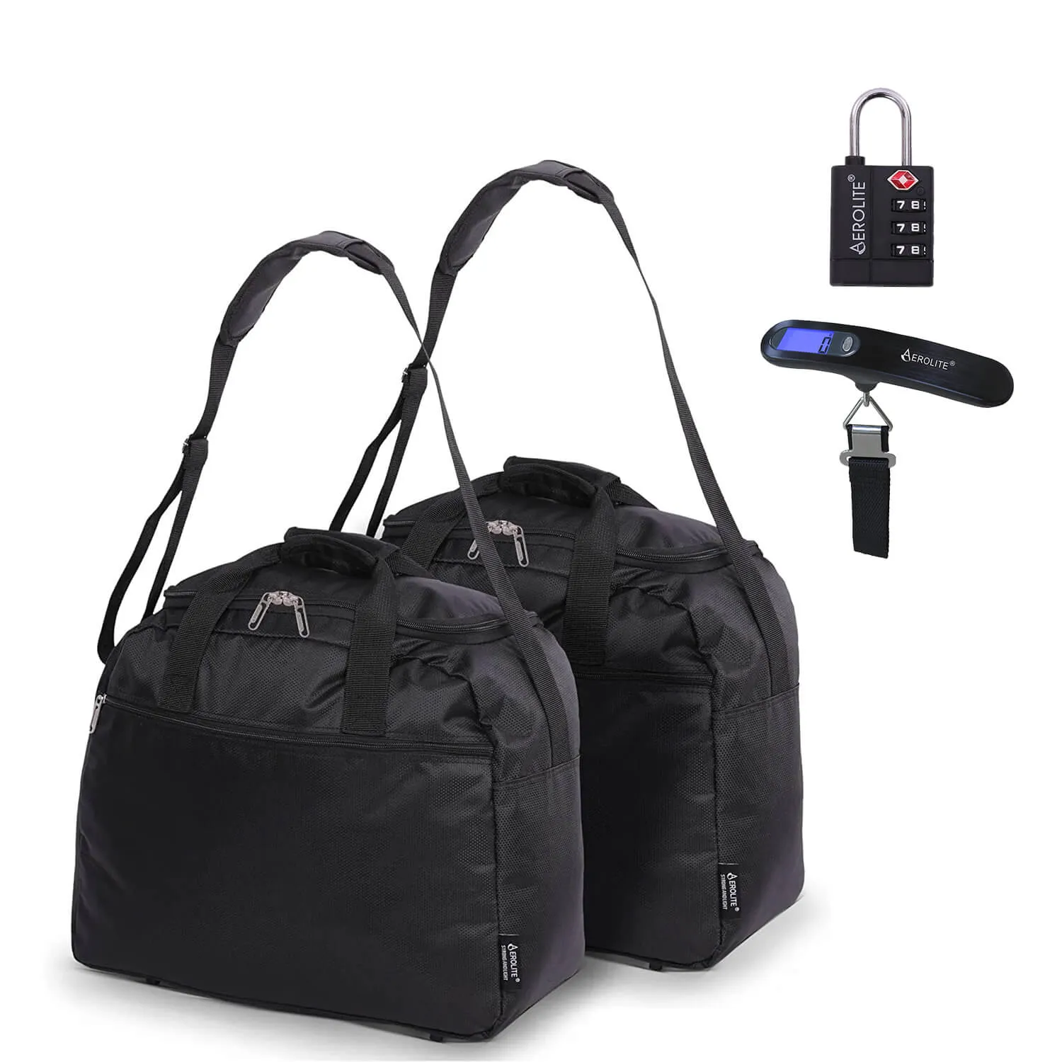 Aerolite Easyjet Maximum 2025 Holdall (45x36x20cm) Cabin Bag,  Digital Luggage Scales, and TSA Approved Three Dial Combination Lock
