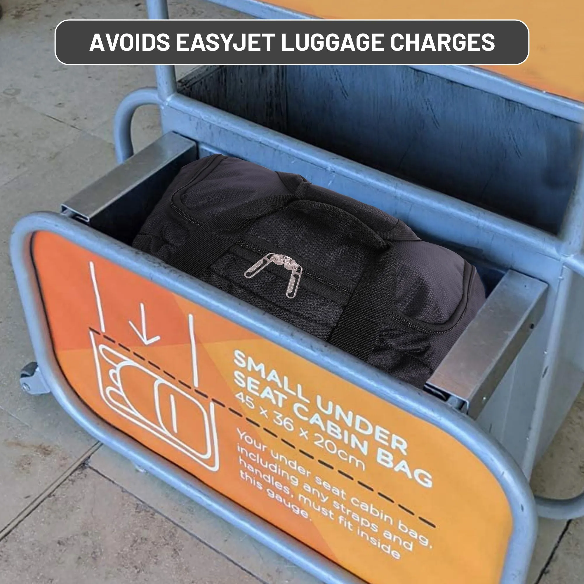 Aerolite Easyjet Maximum 2025 Holdall (45x36x20cm) Cabin Bag,  Digital Luggage Scales, and TSA Approved Three Dial Combination Lock