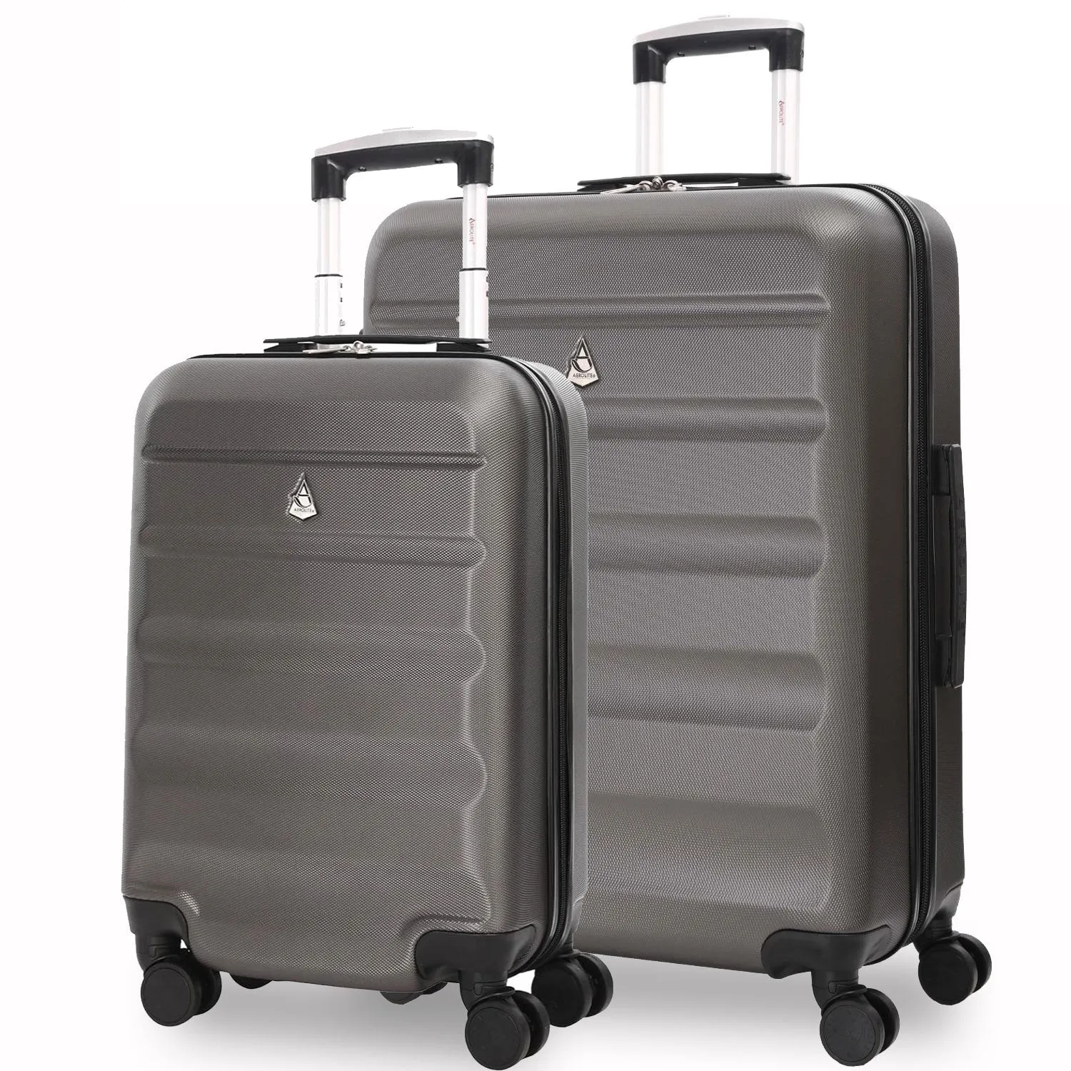 Aerolite Lightweight Hard Shell Suitcase Luggage Set with 8 Spinner Wheels (Cabin, Medium & Large)