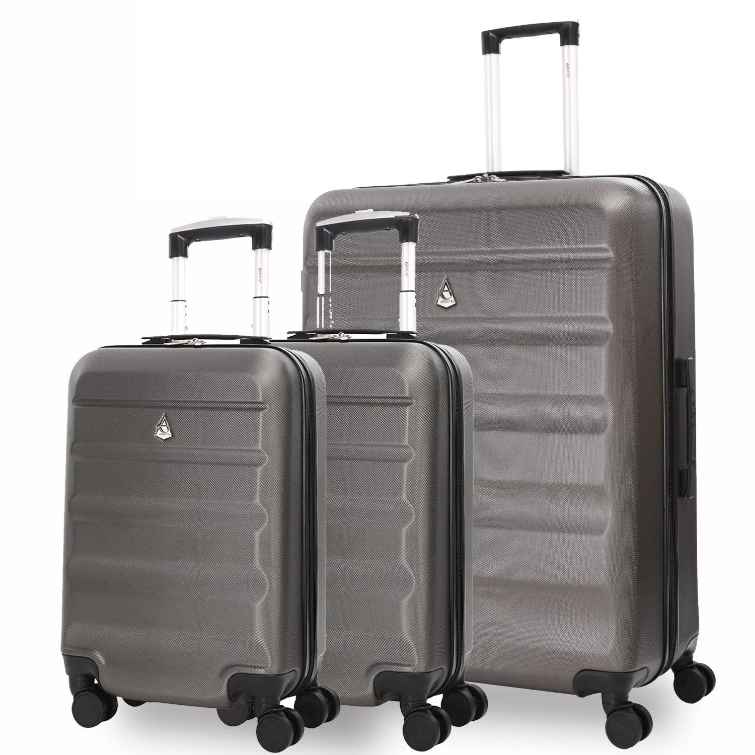 Aerolite Lightweight Hard Shell Suitcase Luggage Set with 8 Spinner Wheels (Cabin, Medium & Large)
