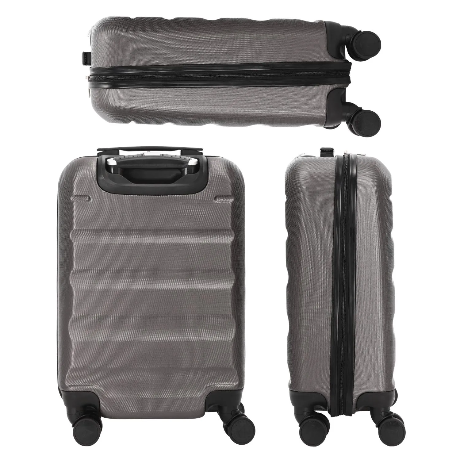 Aerolite Lightweight Hard Shell Suitcase Luggage Set with 8 Spinner Wheels (Cabin, Medium & Large)