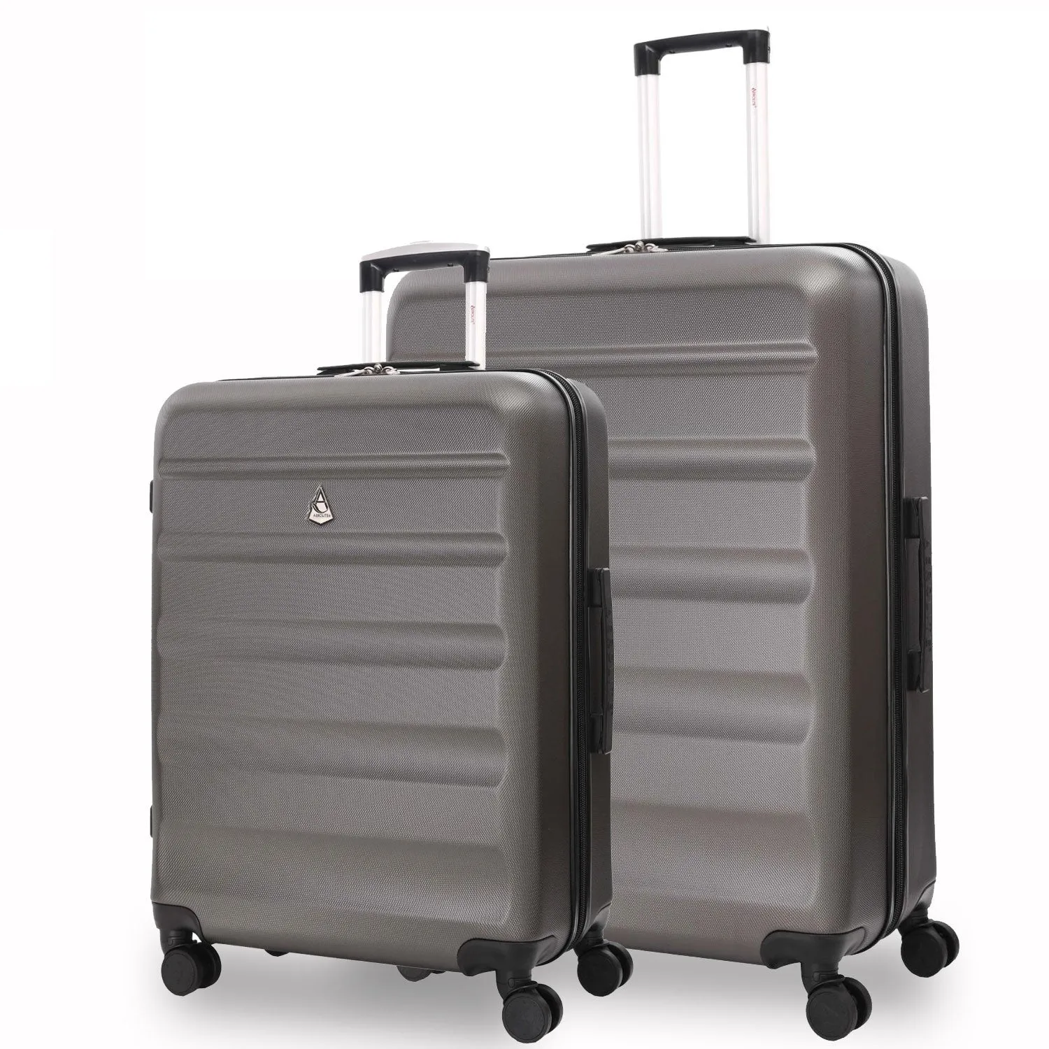 Aerolite Lightweight Hard Shell Suitcase Luggage Set with 8 Spinner Wheels (Cabin, Medium & Large)