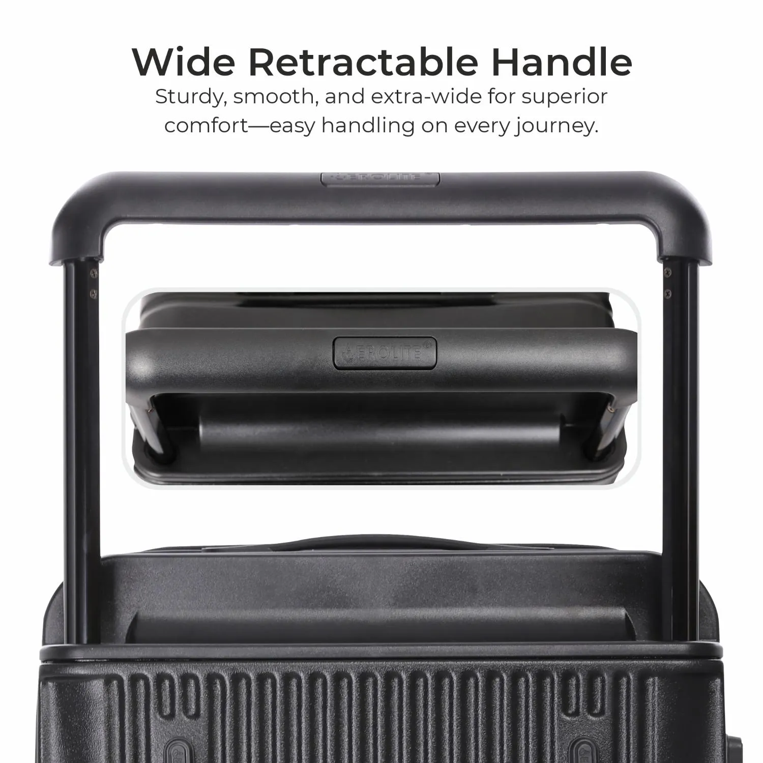 Aerolite M-Lite Trunk – Premium 77cm 100.4L Capacity Check-In Suitcase, Durable PP Polypropylene, TSA Lock, 8 1 Silent Hinomoto Wheels, Luxury Eco Interior, 15-Year Guarantee, Pack Up To 32Kg