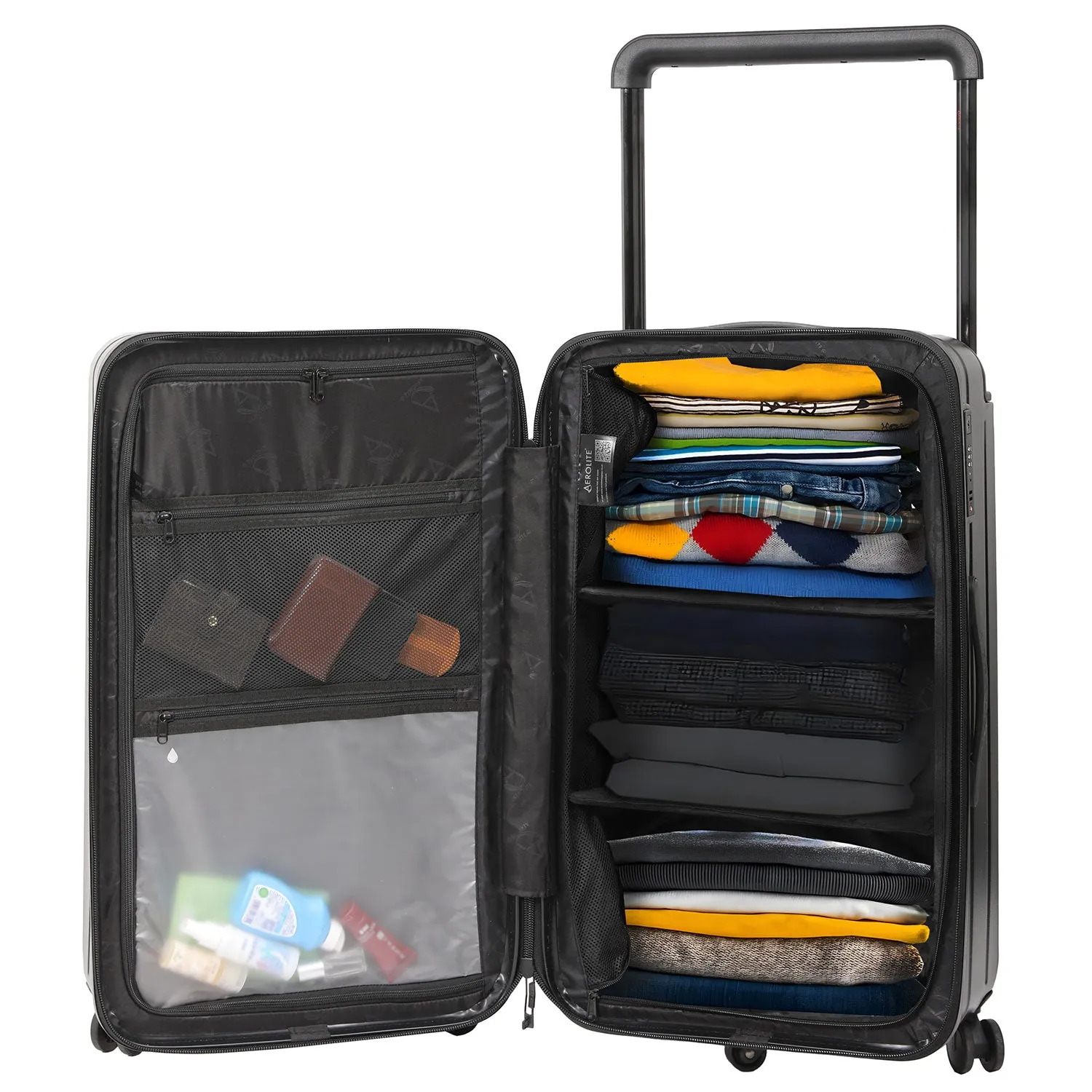 Aerolite M-Lite Trunk – Premium 77cm 100.4L Capacity Check-In Suitcase, Durable PP Polypropylene, TSA Lock, 8 1 Silent Hinomoto Wheels, Luxury Eco Interior, 15-Year Guarantee, Pack Up To 32Kg