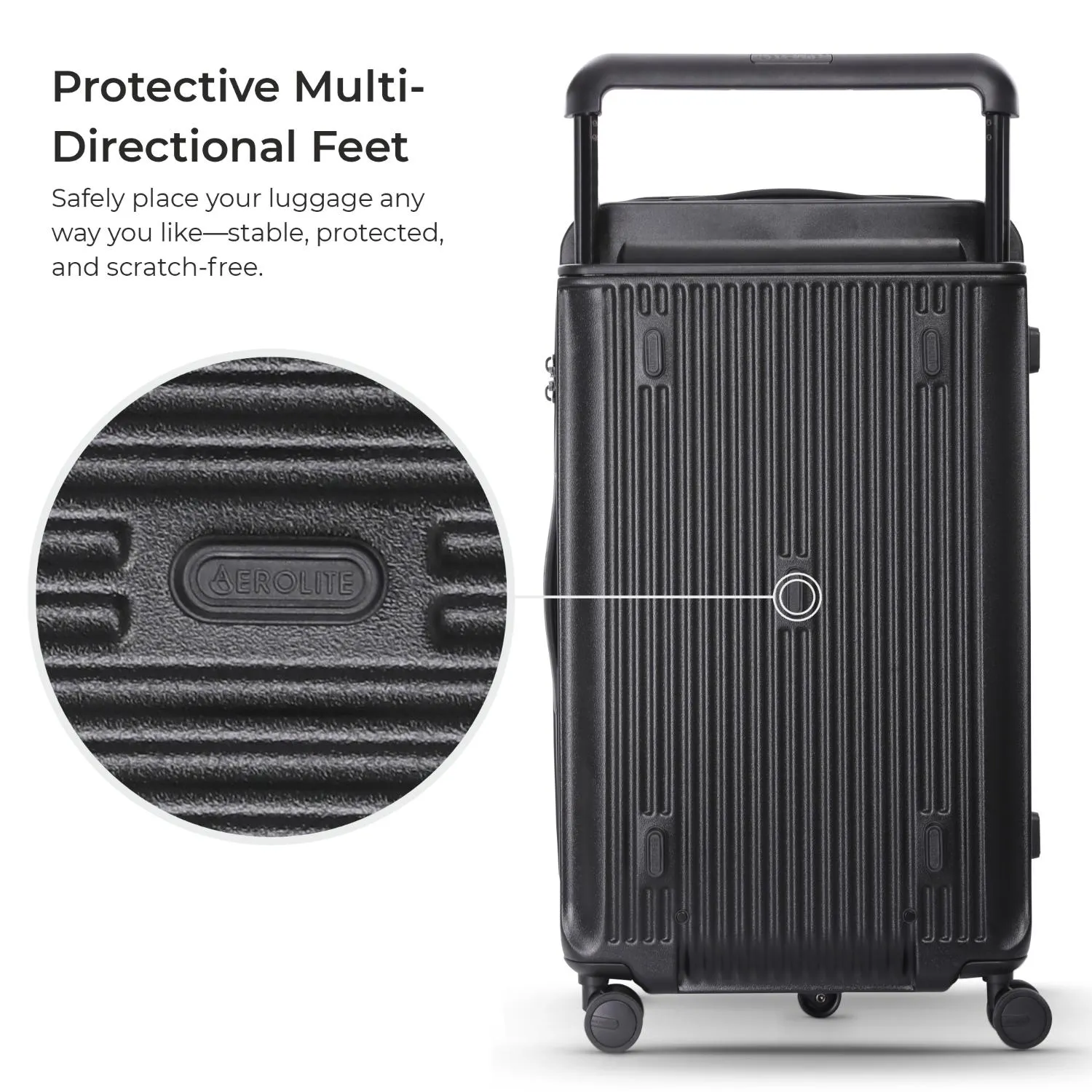 Aerolite M-Lite Trunk – Premium 77cm 100.4L Capacity Check-In Suitcase, Durable PP Polypropylene, TSA Lock, 8 1 Silent Hinomoto Wheels, Luxury Eco Interior, 15-Year Guarantee, Pack Up To 32Kg