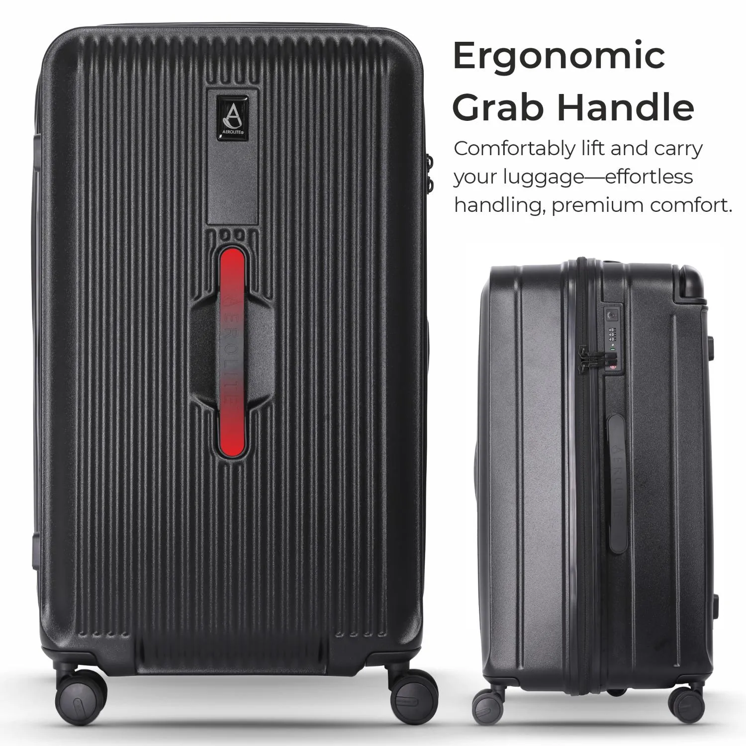 Aerolite M-Lite Trunk – Premium 77cm 100.4L Capacity Check-In Suitcase, Durable PP Polypropylene, TSA Lock, 8 1 Silent Hinomoto Wheels, Luxury Eco Interior, 15-Year Guarantee, Pack Up To 32Kg
