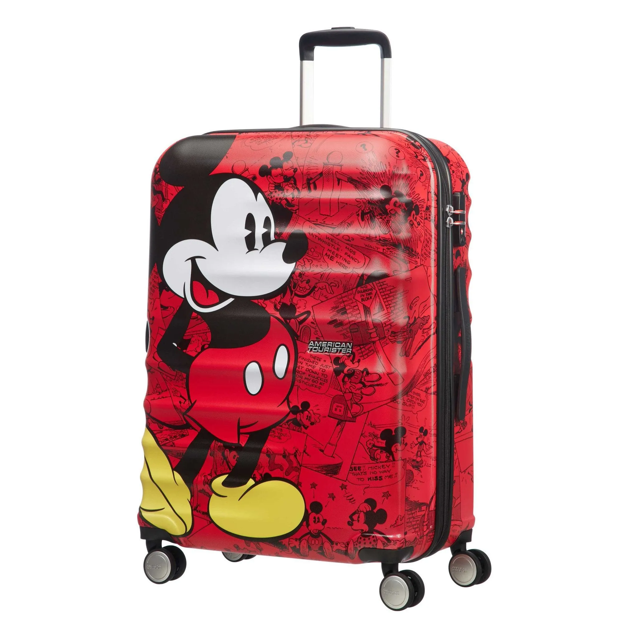 American Tourister Disney Wavebreaker Spinner Medium Luggage - Mickey Comics Red