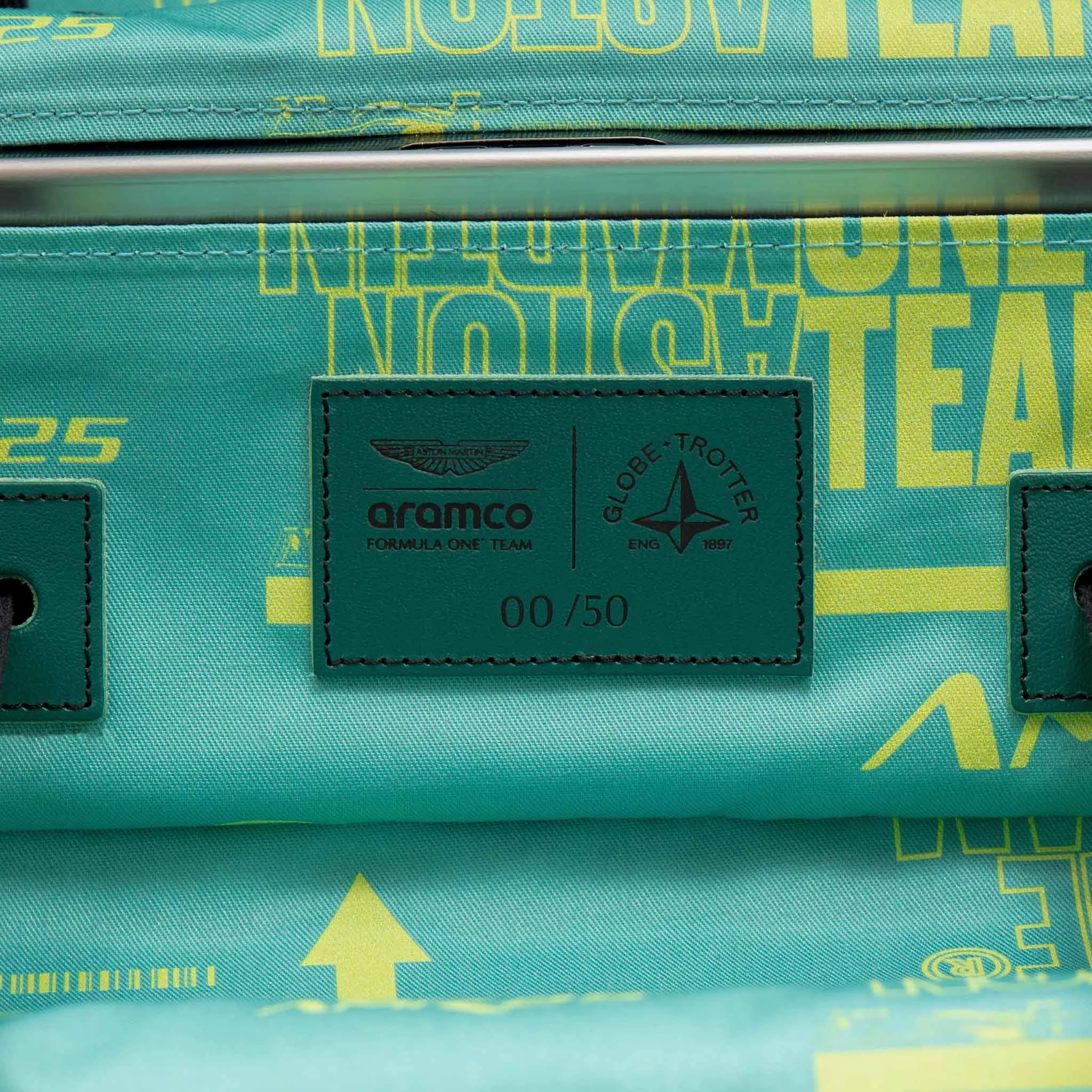 Aston Martin Aramco F1® Team AMR25 · Carry-On - 4 Wheels | Black/Aston Green/Black