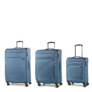 Deluxe Lite Soft Lightweight 3pc Suitcase Set - Teal