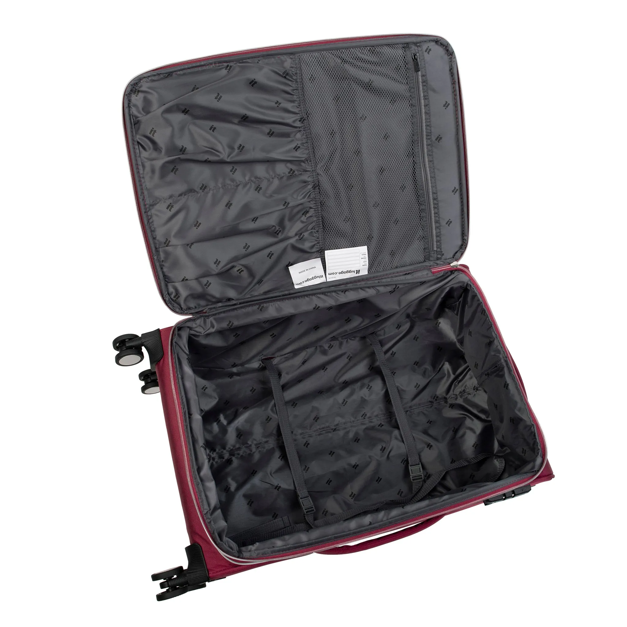 Expectant 22" Softside Carry-On 8 Wheel Spinner (Red)
