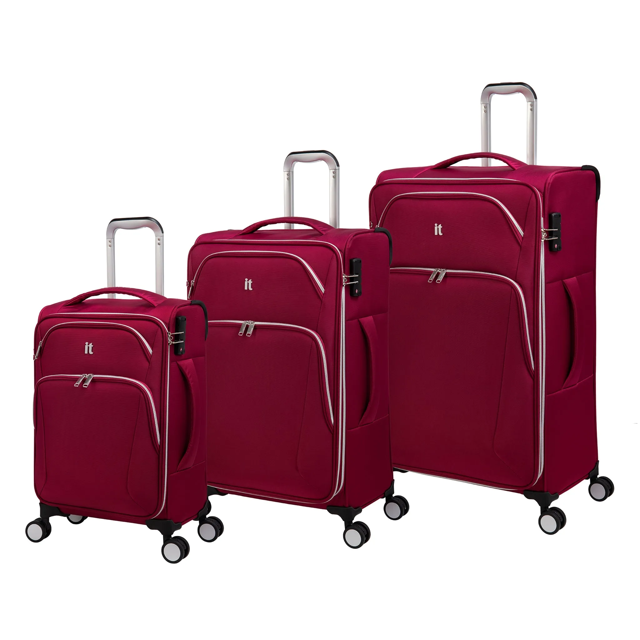 Expectant 22" Softside Carry-On 8 Wheel Spinner (Red)