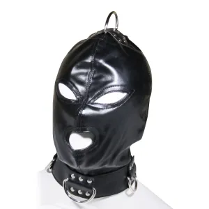 Fetish Pleasure Play Heavy-Duty Hood w/Collar