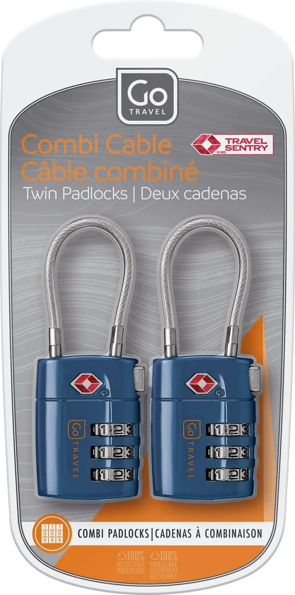 Go Travel Combi Cable Twin Padlocks