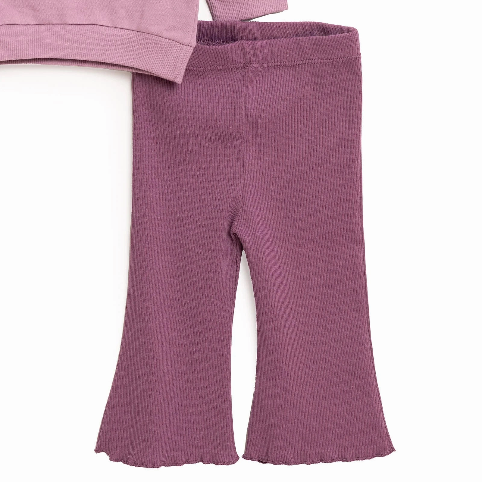 HelloBaby Baby Girl Sweatshirt Footless Bottom - Purple