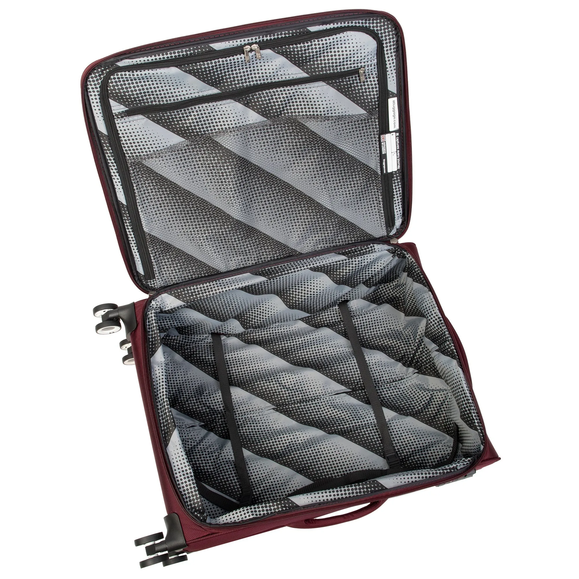 Intrepid 22" Softside Carry-On 8 Wheel Expandable Spinner (Dark Red)