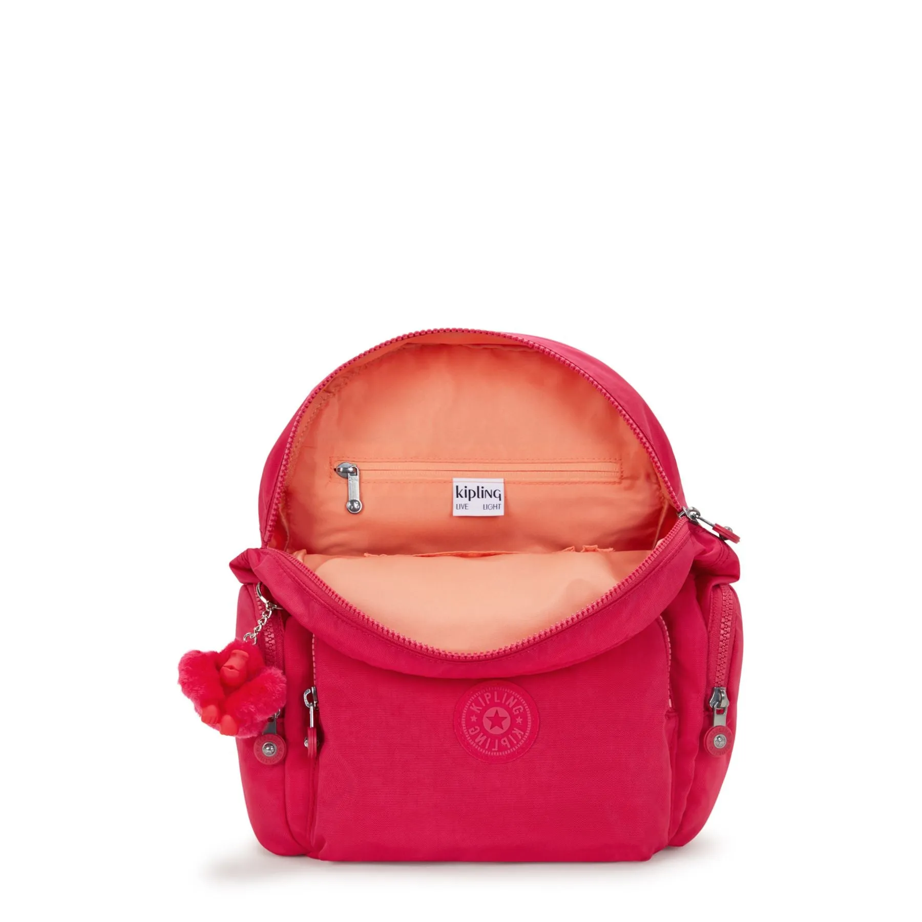 Kipling City Zip Small Backpack - Confetti Pink