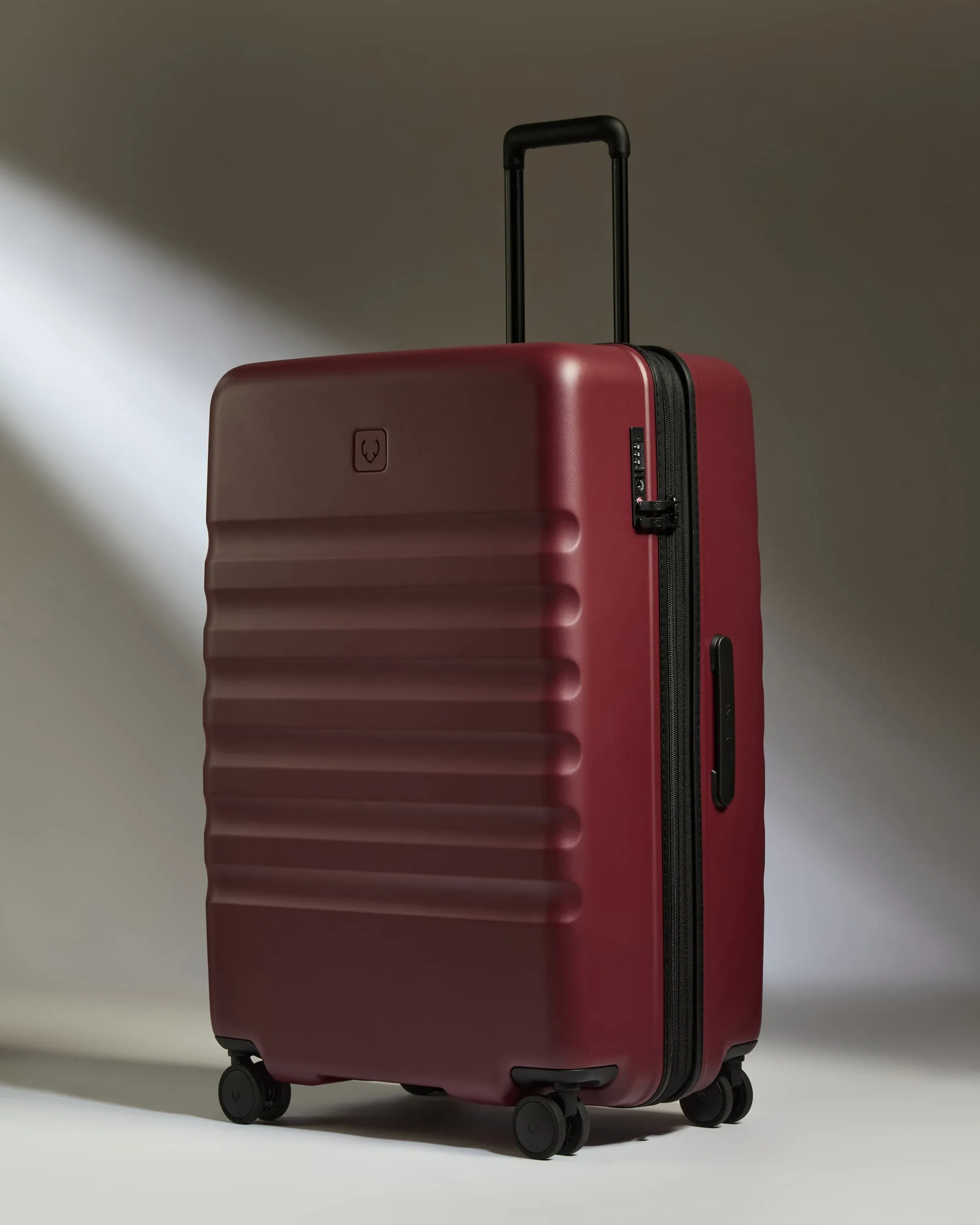 Large Carry-on Luggage Set in Cedar Red - Icon Stripe