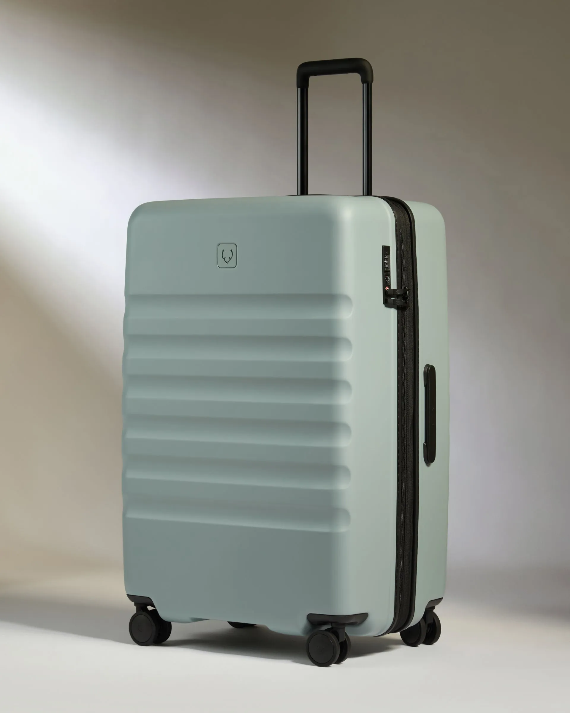 Large Carry-on Luggage Set in Mist Blue - Icon Stripe