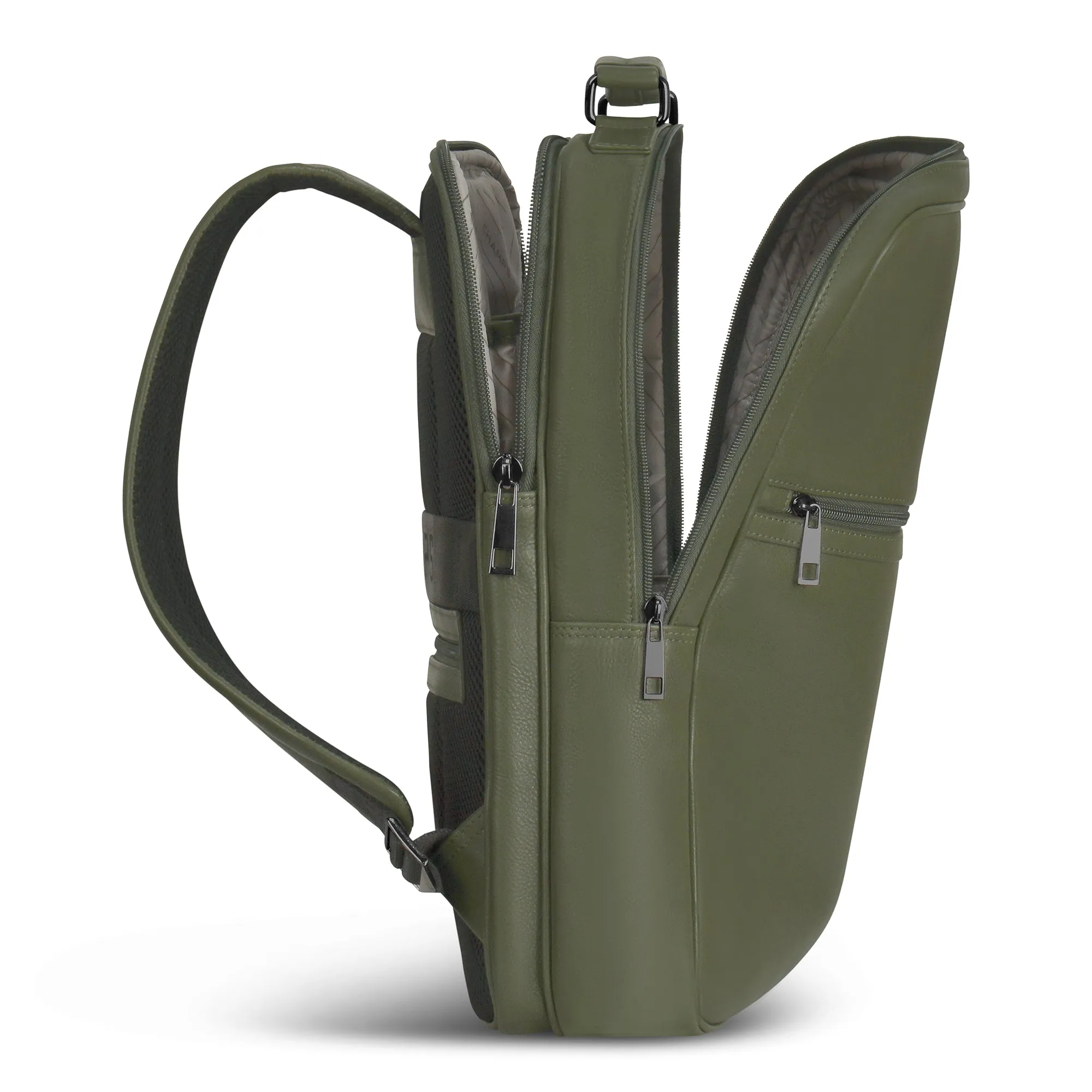 Onyx / Leather Compact Backpack *Drop Ship*