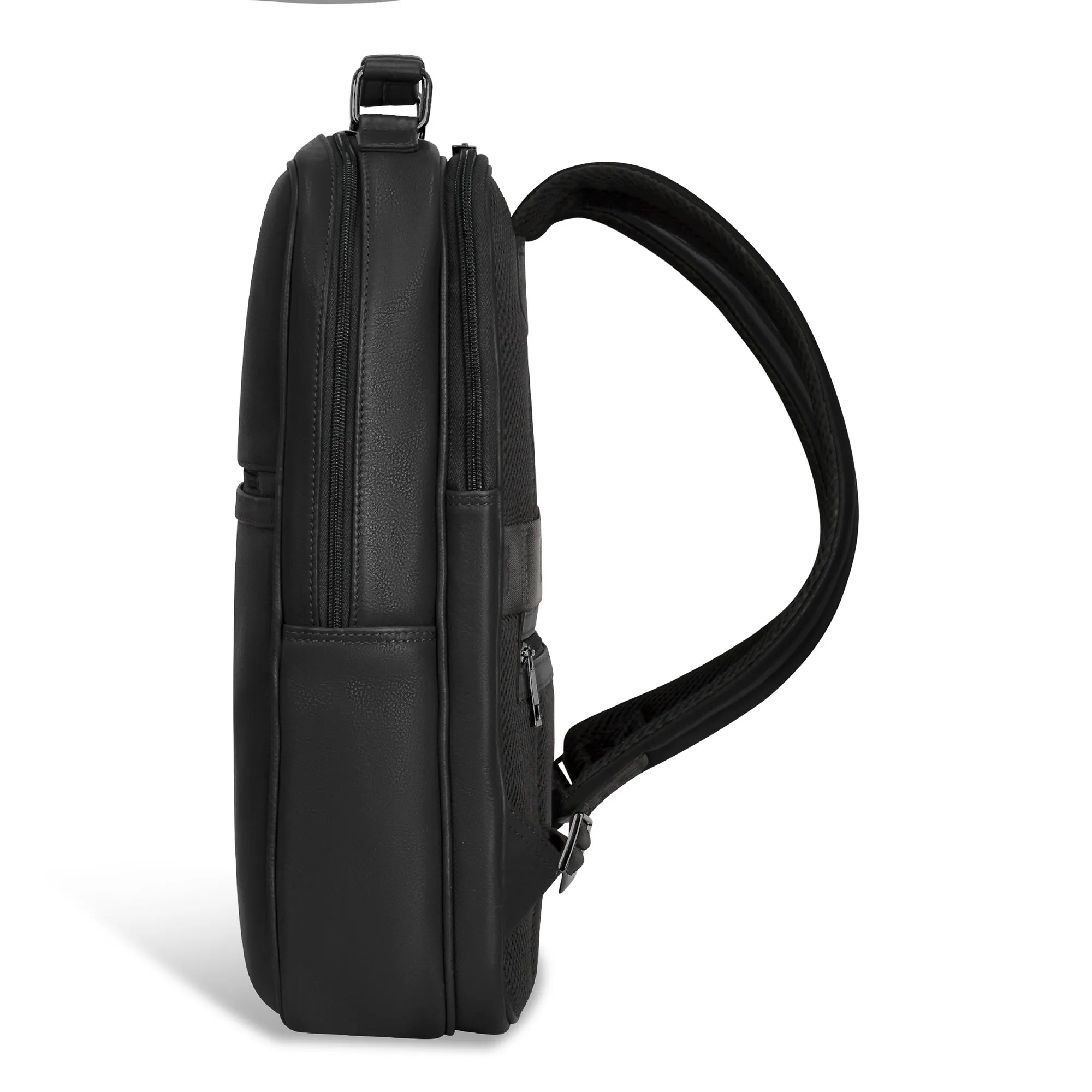 Onyx / Leather Compact Backpack *Drop Ship*