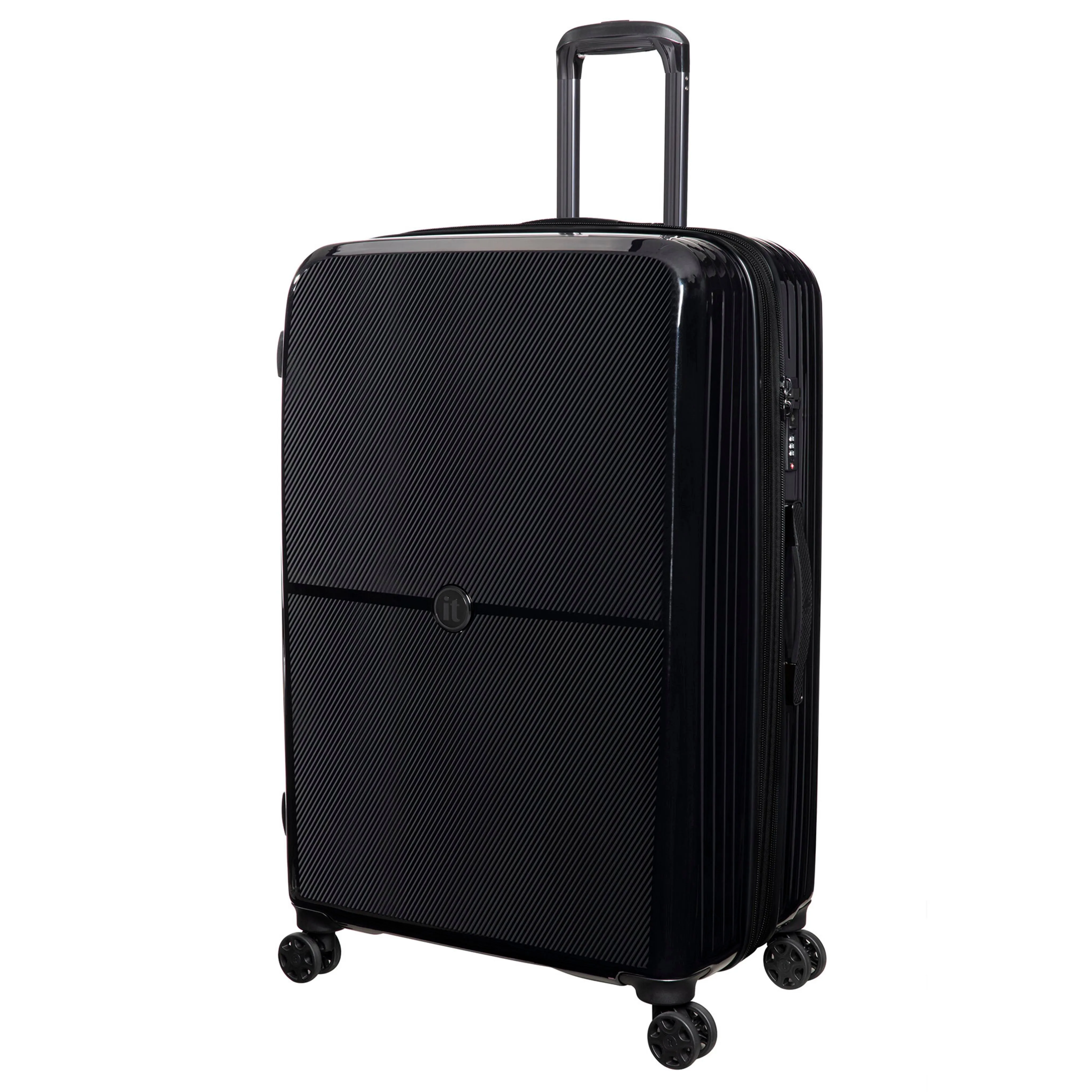 Optical 3 Piece Hardside 8 Wheel Expandable Spinner Set (Black)