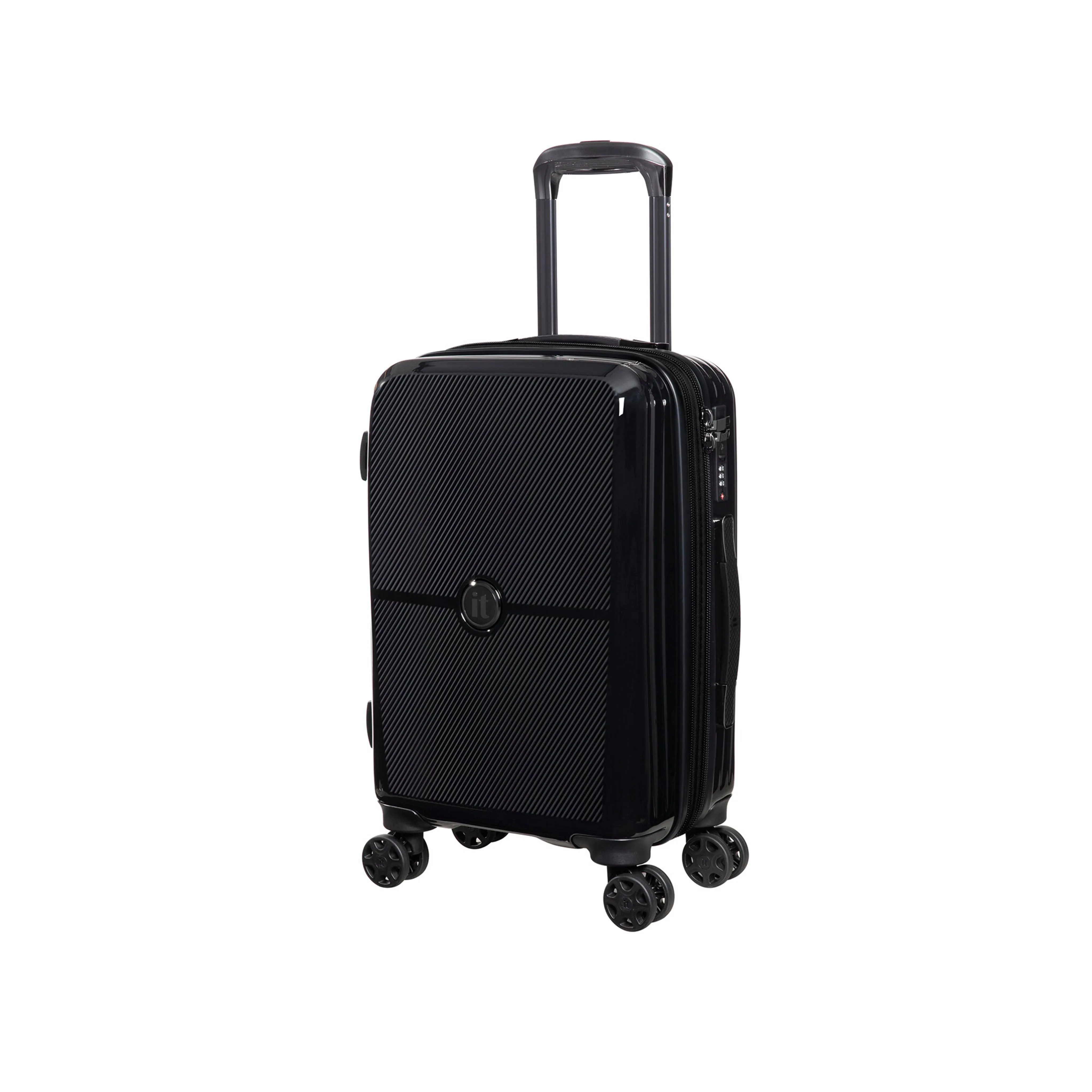 Optical 3 Piece Hardside 8 Wheel Expandable Spinner Set (Black)