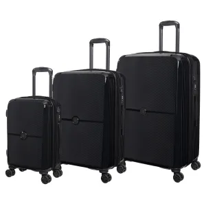 Optical 3 Piece Hardside 8 Wheel Expandable Spinner Set (Black)
