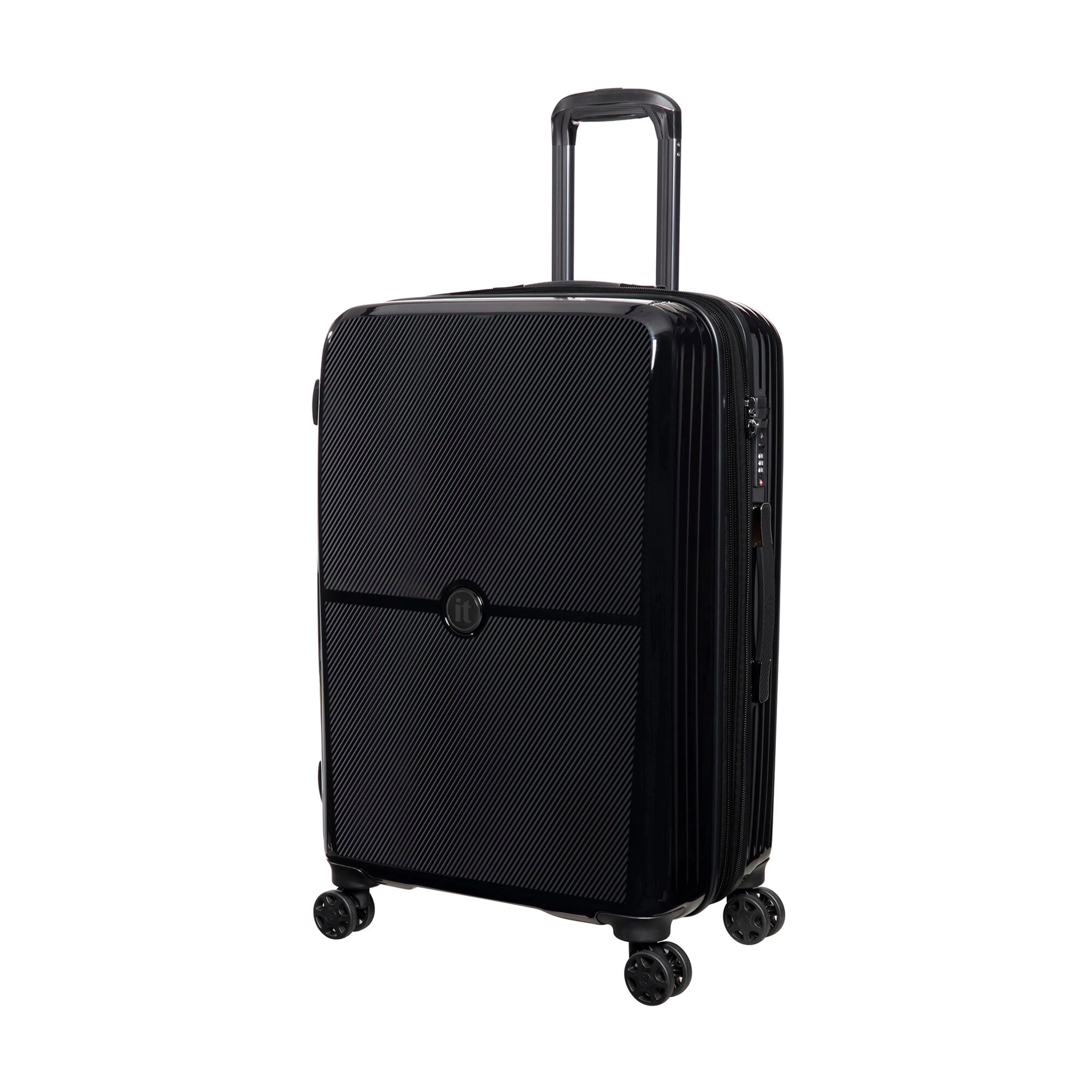 Optical 3 Piece Hardside 8 Wheel Expandable Spinner Set (Black)