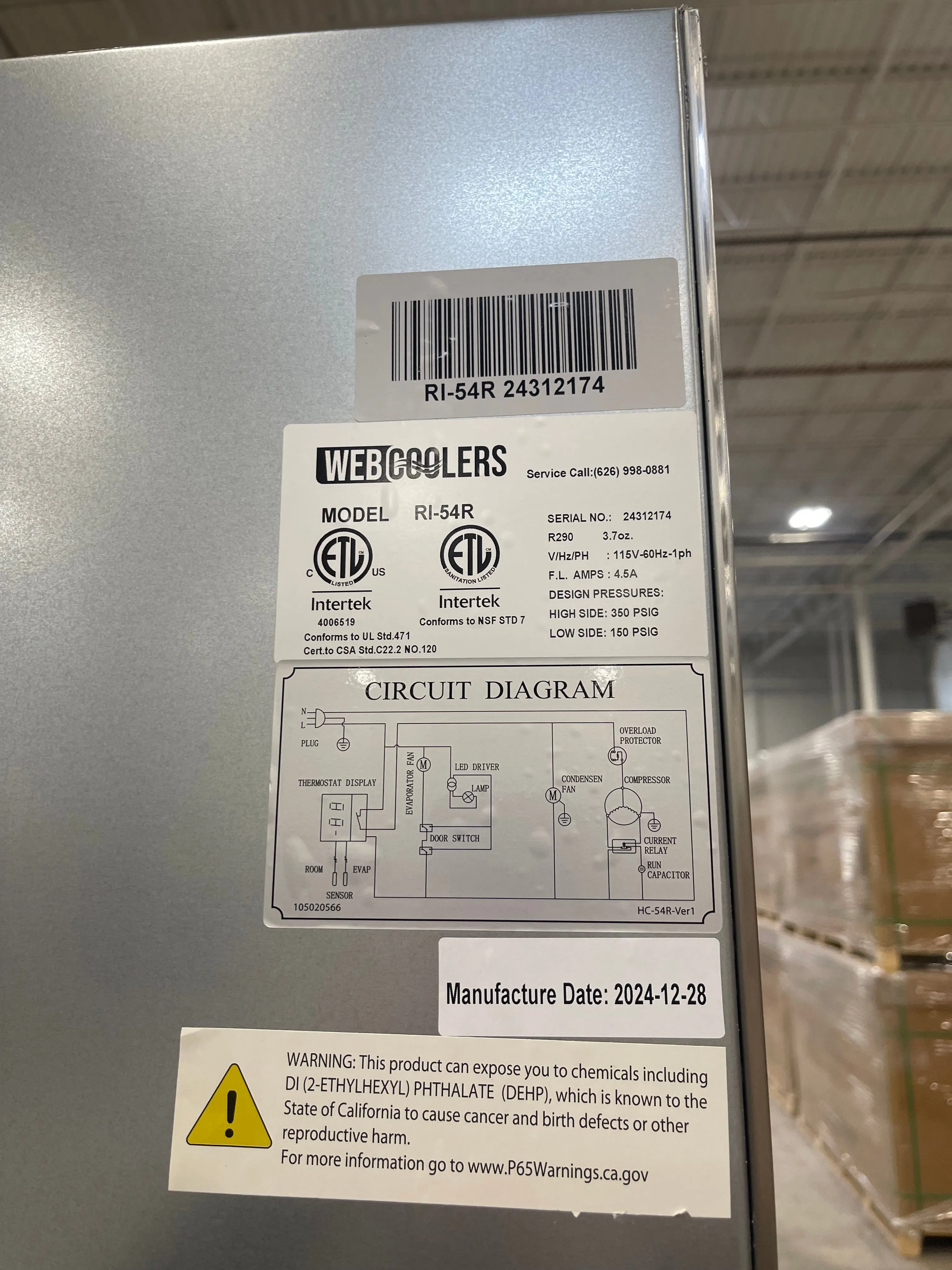 Reach In 55'' wide Two Door Refrigerator Commercial Refrigerator 46 Cu.ft Cooler