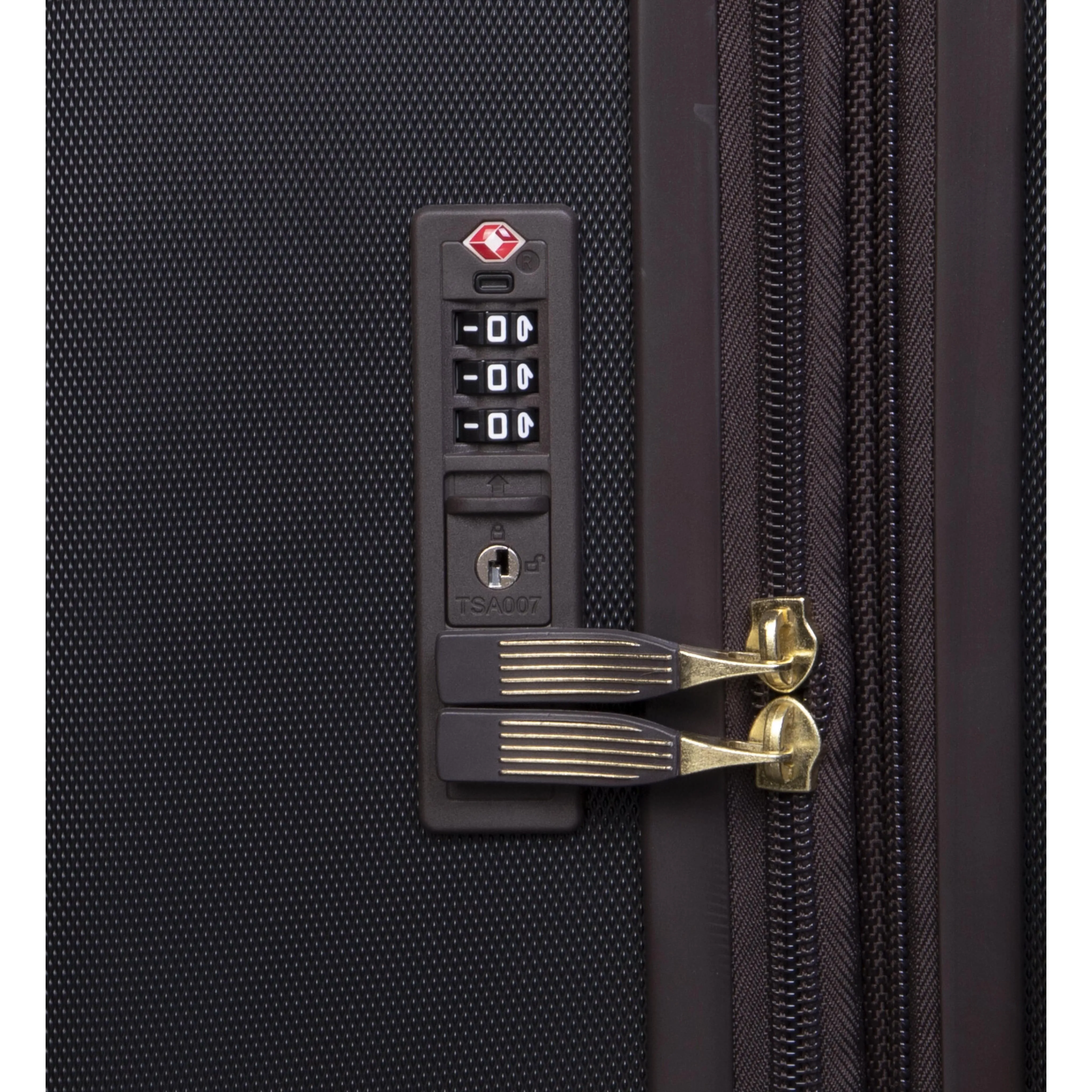 Superiority 32" Hardside Checked 8 Wheel Expandable Spinner (Black)