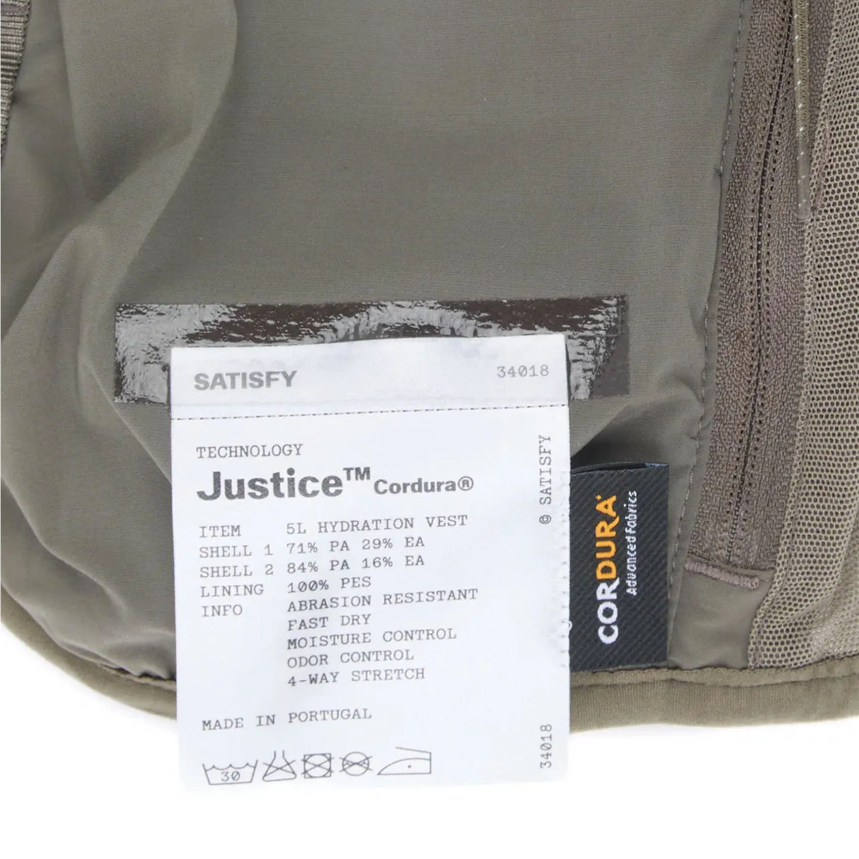 Unisex Satisfy Justice Cordura Hydration Vest 5L