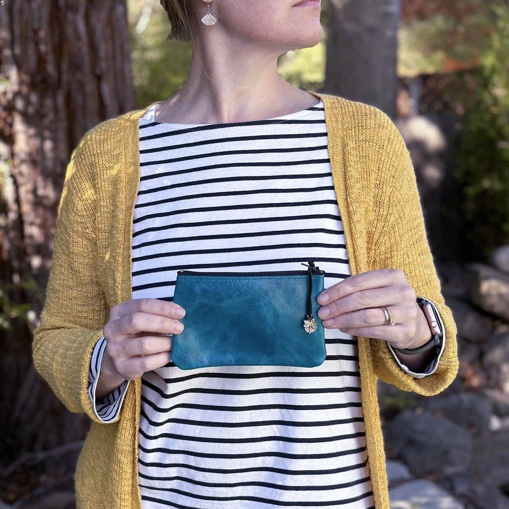 Zipper Pouch, Turquoise