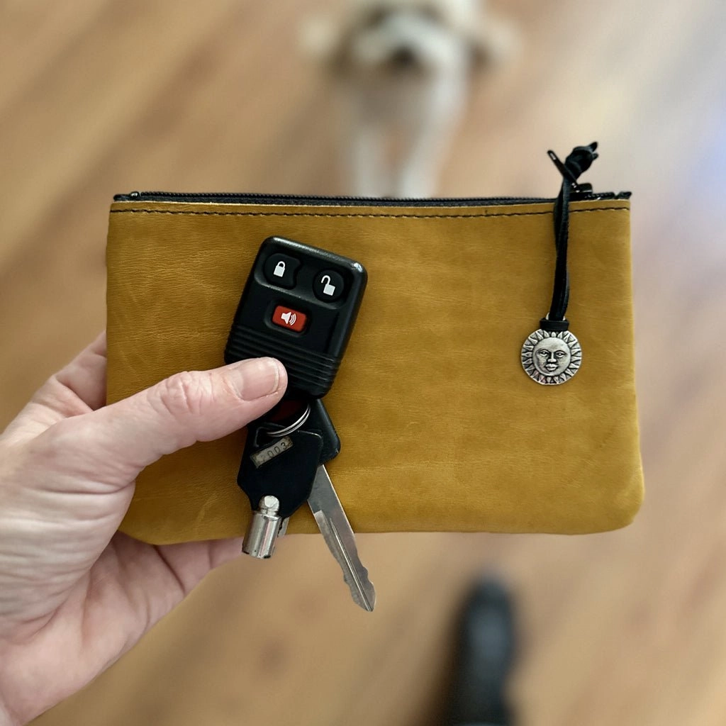 Zipper Pouch, Yellow